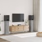 vidaXL Lautsprecherständer 2 Stk. Grau Sonoma 30x30x95cm Holzwerkstoff vidaXL Lautsprecherständer 2 Stk. Grau Sonoma 30x30x95cm Holzwerkstoff
