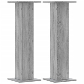 vidaXL Lautsprecherständer 2 Stk. Grau Sonoma 30x30x95cm Holzwerkstoff