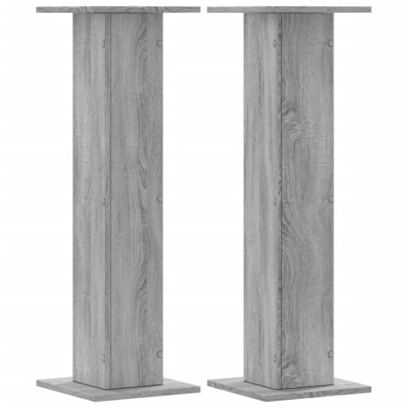 vidaXL Lautsprecherständer 2 Stk. Grau Sonoma 30x30x95cm Holzwerkstoff