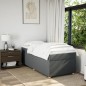 vidaXL Boxspringbett mit Matratze Dunkelgrau 80x200 cm Stoff vidaXL Boxspringbett mit Matratze Dunkelgrau 80x200 cm Stoff
