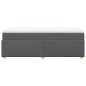vidaXL Boxspringbett mit Matratze Dunkelgrau 80x200 cm Stoff vidaXL Boxspringbett mit Matratze Dunkelgrau 80x200 cm Stoff