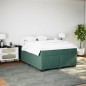 vidaXL Boxspringbett mit Matratze Dunkelgrün 160x200 cm Samt vidaXL Boxspringbett mit Matratze Dunkelgrün 160x200 cm Samt