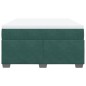 vidaXL Boxspringbett mit Matratze Dunkelgrün 160x200 cm Samt vidaXL Boxspringbett mit Matratze Dunkelgrün 160x200 cm Samt