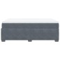 vidaXL Boxspringbett mit Matratze Dunkelgrau 160x200 cm Samt vidaXL Boxspringbett mit Matratze Dunkelgrau 160x200 cm Samt
