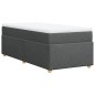 vidaXL Boxspringbett mit Matratze Dunkelgrau 90x190 cm Stoff vidaXL Boxspringbett mit Matratze Dunkelgrau 90x190 cm Stoff