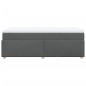 vidaXL Boxspringbett mit Matratze Dunkelgrau 90x190 cm Stoff vidaXL Boxspringbett mit Matratze Dunkelgrau 90x190 cm Stoff