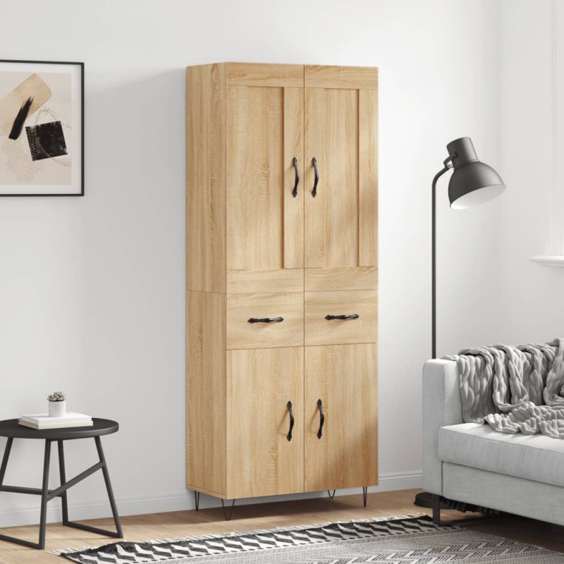 Highboard Sonoma-Eiche 69,5x34x180 cm Holzwerkstoff Highboard Sonoma-Eiche 69,5x34x180 cm Holzwerkstoff