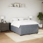 vidaXL Boxspringbett mit Matratze Dunkelgrau 140x190 cm Samt vidaXL Boxspringbett mit Matratze Dunkelgrau 140x190 cm Samt