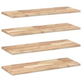 vidaXL Schweberegale 4 Stk. 80x30x2 cm Massivholz Akazie Unbehandelt