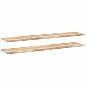 vidaXL Schweberegale 2 Stk. 160x30x2 cm Massivholz Akazie Unbehandelt