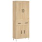 Highboard Sonoma-Eiche 69,5x34x180 cm Holzwerkstoff Highboard Sonoma-Eiche 69,5x34x180 cm Holzwerkstoff