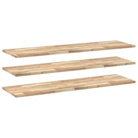 vidaXL Schweberegale 3 Stk. 160x40x2 cm Massivholz Akazie Unbehandelt
