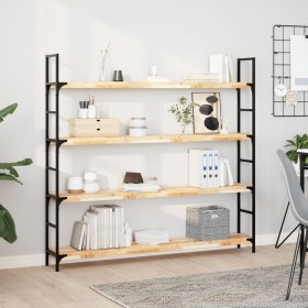 vidaXL Schweberegale 2 Stk. 120x20x4 cm Massivholz Akazie Unbehandelt