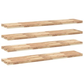 vidaXL Schweberegale 4 Stk. 160x30x4 cm Massivholz Akazie Unbehandelt