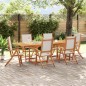 vidaXL 7-tlg. Garten-Essgruppe Massivholz Akazie und Textilene vidaXL 7-tlg. Garten-Essgruppe Massivholz Akazie und Textilene