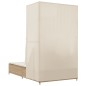vidaXL Doppel-Sonnenliege mit Dach und Vorhängen Beige Poly Rattan vidaXL Doppel-Sonnenliege mit Dach und Vorhängen Beige Poly Rattan