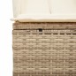 vidaXL Doppel-Sonnenliege mit Dach und Vorhängen Beige Poly Rattan vidaXL Doppel-Sonnenliege mit Dach und Vorhängen Beige Poly Rattan