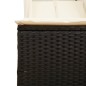 vidaXL Doppel-Sonnenliege mit Dach und Vorhängen Schwarz Poly-Rattan vidaXL Doppel-Sonnenliege mit Dach und Vorhängen Schwarz Poly-Rattan