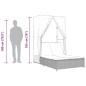 vidaXL Doppel-Sonnenliege mit Dach und Vorhängen Schwarz Poly-Rattan vidaXL Doppel-Sonnenliege mit Dach und Vorhängen Schwarz Poly-Rattan