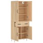 Highboard Sonoma-Eiche 69,5x34x180 cm Holzwerkstoff Highboard Sonoma-Eiche 69,5x34x180 cm Holzwerkstoff