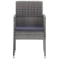 vidaXL Gartenstühle mit Kissen in Dunkelgrau 4 Stk. Grau Polyrattan vidaXL Gartenstühle mit Kissen in Dunkelgrau 4 Stk. Grau Polyrattan