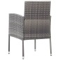 vidaXL Gartenstühle mit Kissen in Dunkelgrau 4 Stk. Grau Polyrattan vidaXL Gartenstühle mit Kissen in Dunkelgrau 4 Stk. Grau Polyrattan
