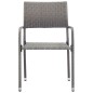 vidaXL Garten-Essstühle 4 Stk. Stapelbar Grau Polyrattan vidaXL Garten-Essstühle 4 Stk. Stapelbar Grau Polyrattan