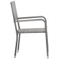 vidaXL Garten-Essstühle 4 Stk. Stapelbar Grau Polyrattan vidaXL Garten-Essstühle 4 Stk. Stapelbar Grau Polyrattan