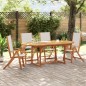 vidaXL 5-tlg. Garten-Essgruppe Massivholz Akazie und Textilene vidaXL 5-tlg. Garten-Essgruppe Massivholz Akazie und Textilene