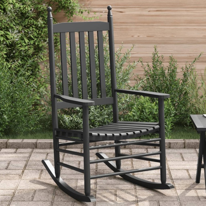 vidaXL Schaukelstuhl mit Gebogener Sitzfläche Massivholz Pappel vidaXL Schaukelstuhl mit Gebogener Sitzfläche Massivholz Pappel