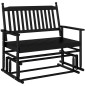 vidaXL Schaukelbank Schwarz 118x70x104,5 cm Massivholz Pappel vidaXL Schaukelbank Schwarz 118x70x104,5 cm Massivholz Pappel