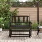 vidaXL Schaukelbank Schwarz 118x70x104,5 cm Massivholz Pappel vidaXL Schaukelbank Schwarz 118x70x104,5 cm Massivholz Pappel