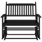 vidaXL Schaukelbank Schwarz 118x70x104,5 cm Massivholz Pappel vidaXL Schaukelbank Schwarz 118x70x104,5 cm Massivholz Pappel