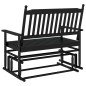 vidaXL Schaukelbank Schwarz 118x70x104,5 cm Massivholz Pappel vidaXL Schaukelbank Schwarz 118x70x104,5 cm Massivholz Pappel