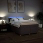 vidaXL Boxspringbett mit Matratze Dunkelbraun 160x200 cm Stoff vidaXL Boxspringbett mit Matratze Dunkelbraun 160x200 cm Stoff