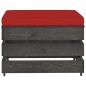vidaXL 3-tlg. Garten-Lounge-Set mit Kissen Grau Imprägniertes Holz vidaXL 3-tlg. Garten-Lounge-Set mit Kissen Grau Imprägniertes Holz