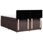 vidaXL Boxspringbett mit Matratze Dunkelbraun 160x200 cm Stoff vidaXL Boxspringbett mit Matratze Dunkelbraun 160x200 cm Stoff