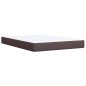 vidaXL Boxspringbett mit Matratze Dunkelbraun 160x200 cm Stoff vidaXL Boxspringbett mit Matratze Dunkelbraun 160x200 cm Stoff