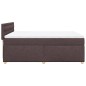 vidaXL Boxspringbett mit Matratze Dunkelbraun 160x200 cm Stoff vidaXL Boxspringbett mit Matratze Dunkelbraun 160x200 cm Stoff