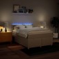 vidaXL Boxspringbett mit Matratze Creme 160x200 cm Stoff vidaXL Boxspringbett mit Matratze Creme 160x200 cm Stoff