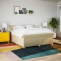 vidaXL Boxspringbett mit Matratze Creme 180x200 cm Stoff vidaXL Boxspringbett mit Matratze Creme 180x200 cm Stoff