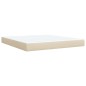 vidaXL Boxspringbett mit Matratze Creme 180x200 cm Stoff vidaXL Boxspringbett mit Matratze Creme 180x200 cm Stoff