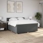 vidaXL Boxspringbett mit Matratze Dunkelgrau 180x200 cm Stoff vidaXL Boxspringbett mit Matratze Dunkelgrau 180x200 cm Stoff