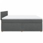 vidaXL Boxspringbett mit Matratze Dunkelgrau 180x200 cm Stoff vidaXL Boxspringbett mit Matratze Dunkelgrau 180x200 cm Stoff