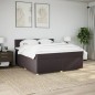 vidaXL Boxspringbett mit Matratze Dunkelbraun 180x200 cm Stoff vidaXL Boxspringbett mit Matratze Dunkelbraun 180x200 cm Stoff