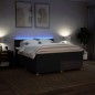 vidaXL Boxspringbett mit Matratze Dunkelbraun 180x200 cm Stoff vidaXL Boxspringbett mit Matratze Dunkelbraun 180x200 cm Stoff