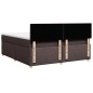 vidaXL Boxspringbett mit Matratze Dunkelbraun 180x200 cm Stoff vidaXL Boxspringbett mit Matratze Dunkelbraun 180x200 cm Stoff