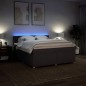 vidaXL Boxspringbett mit Matratze Dunkelbraun 180x200 cm Stoff vidaXL Boxspringbett mit Matratze Dunkelbraun 180x200 cm Stoff