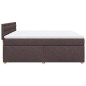 vidaXL Boxspringbett mit Matratze Dunkelbraun 180x200 cm Stoff vidaXL Boxspringbett mit Matratze Dunkelbraun 180x200 cm Stoff