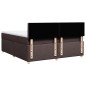 vidaXL Boxspringbett mit Matratze Dunkelbraun 180x200 cm Stoff vidaXL Boxspringbett mit Matratze Dunkelbraun 180x200 cm Stoff